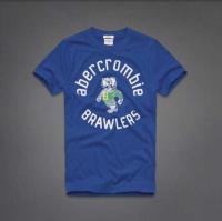 heren abercrombie fitch korte t-shirt crewneck blauw brawlers Outlet Ebay leddl451